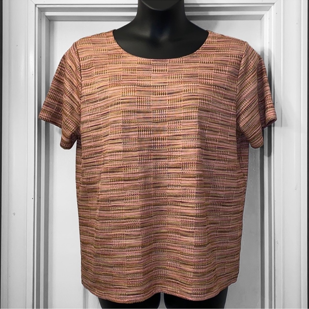 JM Woman Collection Texture Patch-Pattern Blouse